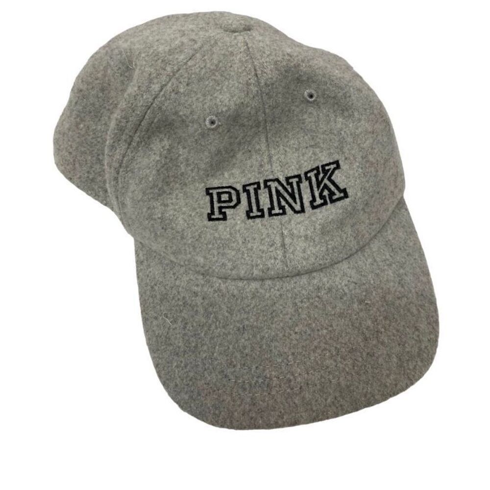 Victoria’s Secret pink gray wool baseball hat